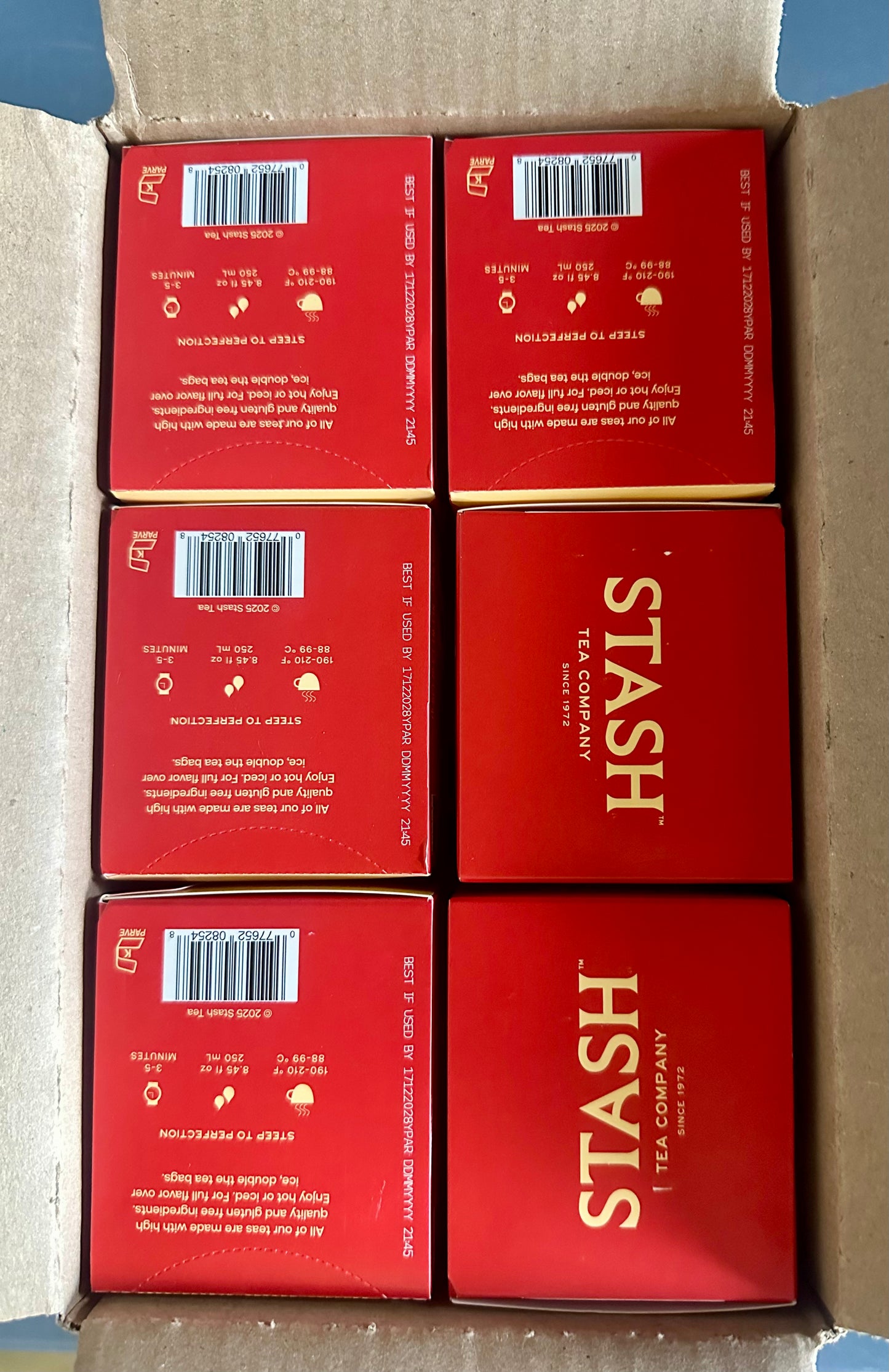 Stash Chai Spice Black Tea - 20 bags per pack - 6 packs per case.