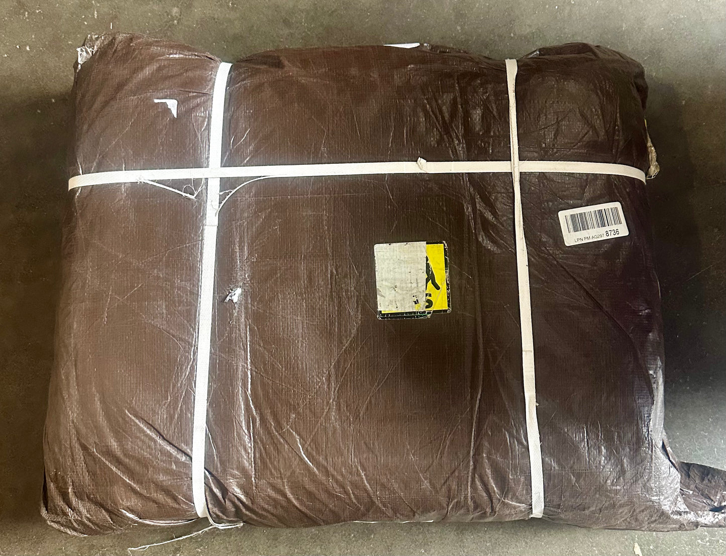 50’x50’ Heavy Duty, Waterproof, 10Mil Poly Tarp, Brown/Silver Multipurpose Tarpaulin with Metal Grommets, Edge Reinforcement Tear Resistant, UV Resistant, Camping, Outdoor Coverings