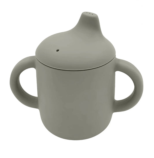 Silicone Sippy Cups for Baby, 6 oz, 6+ Months, Soft Spout and 100% Leak-Proof Design, Platinum Silicone