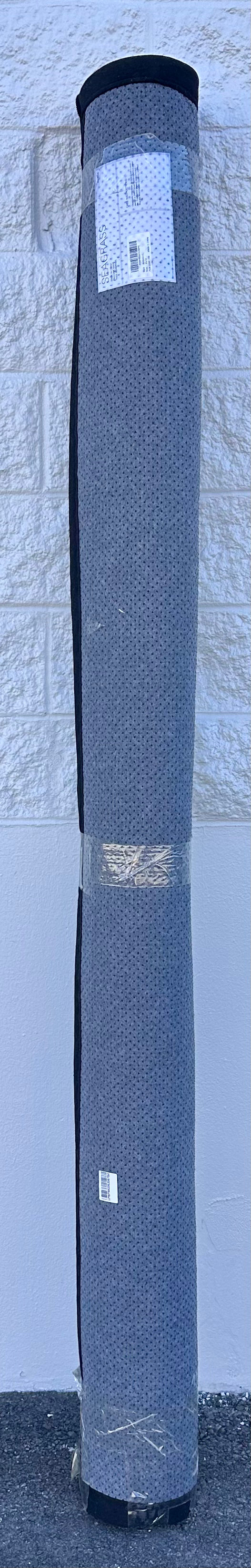 SAFAVIEH Seagrass Area Rug 8x10 - Natural Fiber Collection - Large - Natural & Dark Grey, Seagrass, Basketweave Pattern (L1049)