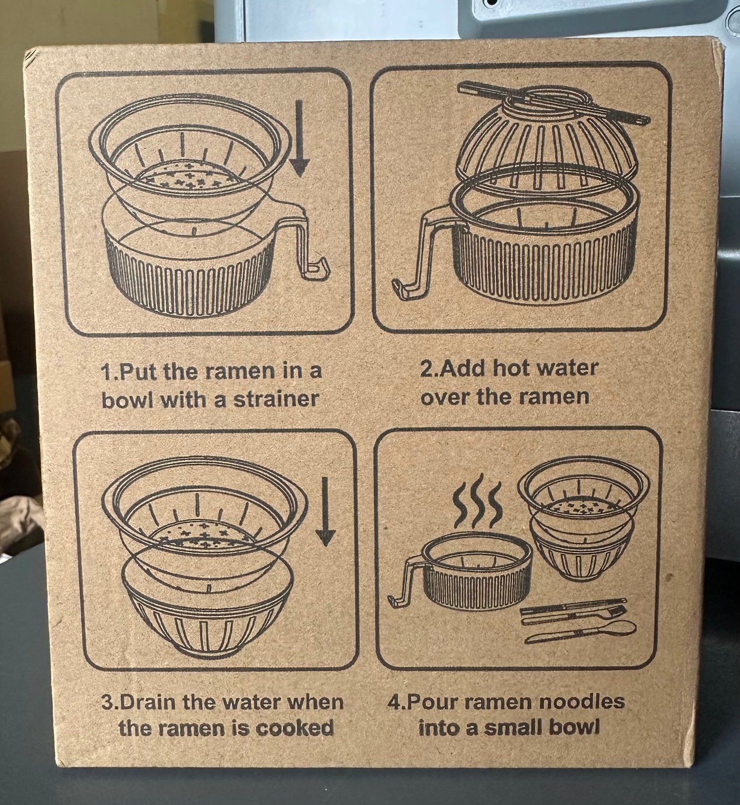 Microwave Ramen Cooker, Ramen Bowl Set, Microwave Noodle Bowl With Chopsticks and Spoon, College Dorm Room Essentials for Girls for Boys, Apartment Essentials, BPA-Free. (black) …