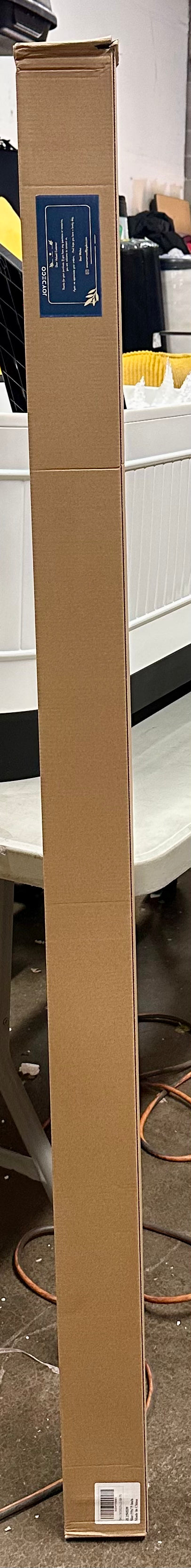 Joydeco 100% Blackout Roller Shades, Cordless Blinds for Windows, Free-Stop Shades, UV Protection, Natural Woven Blinds for Home and Office, Light-Proof Aluminum Cover (Gray, 59" W x 75" H) (L1040)