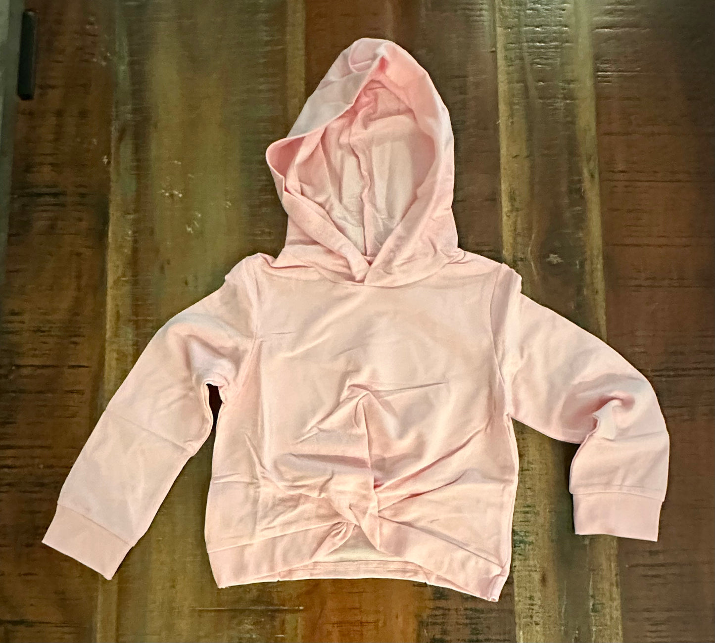 Girls 2 Piece Fashion Twist Front Tracksuit, Long Sleeve Hoodie Sweatshirt Sweatpants (Size Youth X-Small)