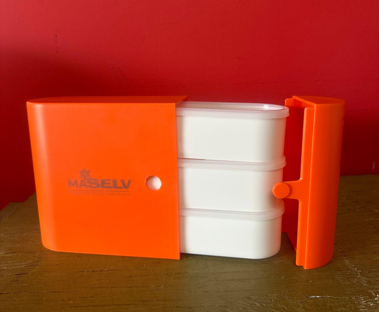 MASELV Meal Prep Box Set of 3 – Leakproof Dishwasher Safe Lunch Containers Adult Box with Utensils – Portable Microwave Snack Boxes for Adults – Insulated Cute Lunch Box (ORANGE)