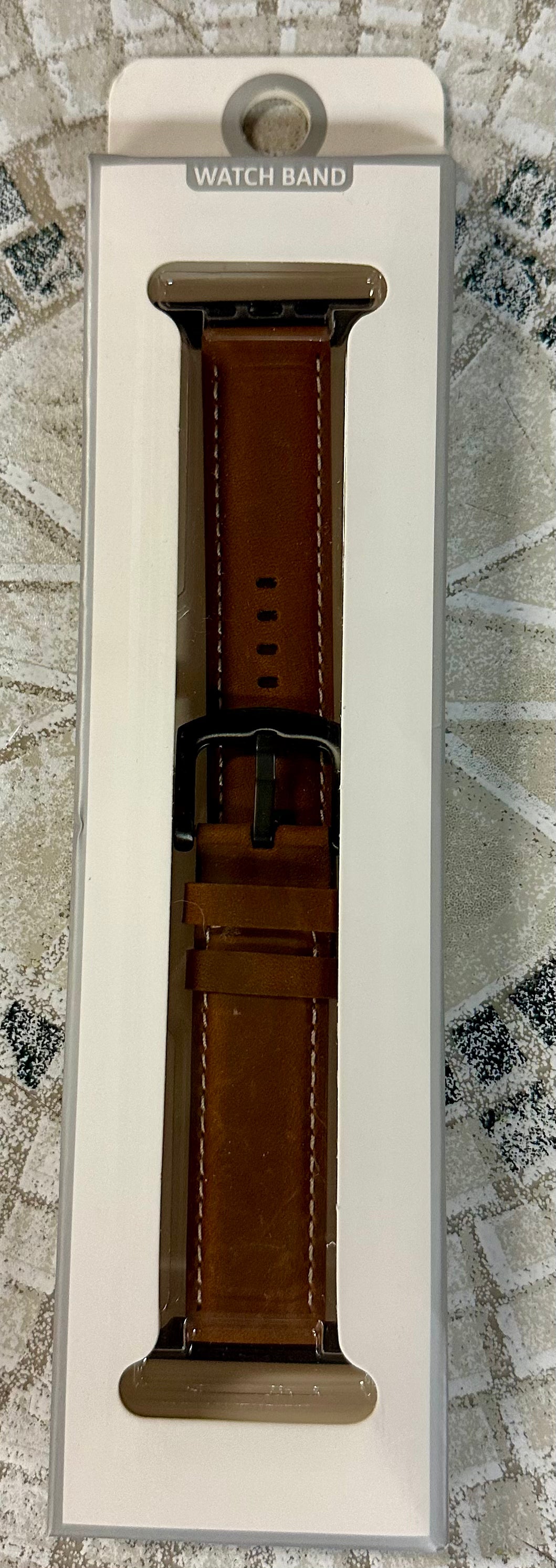 Leather Band Compatible with Apple Watch Ultra 2/Ultra Band 42mm 44mm 45mm 49mm for Men, Vintage Watch Strap for iWatch Series 9 8 7 6 5 4 3 2 1 SE, Grain Genuine Replacement (Brown)