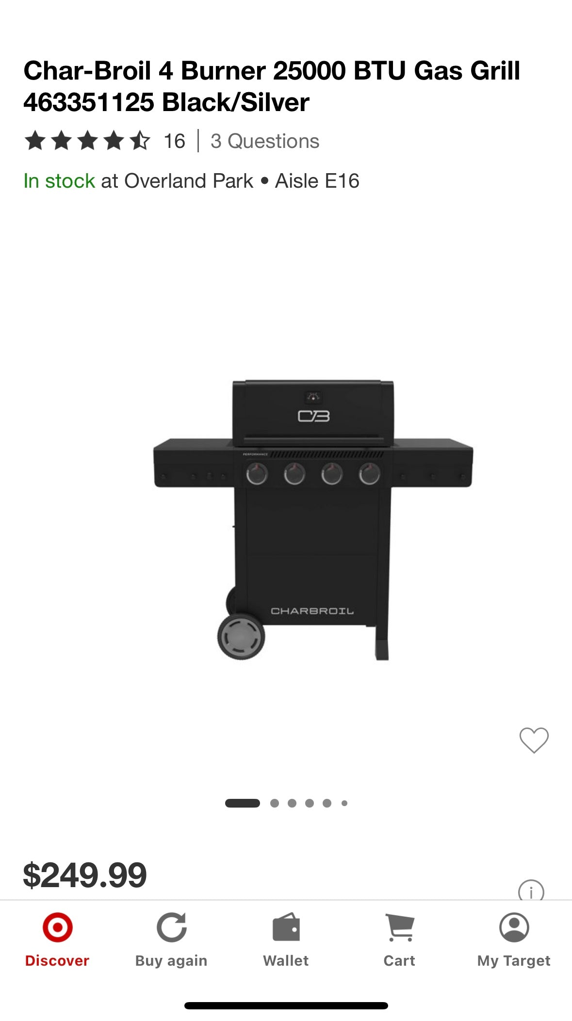 Charbroil Performance Series 4-Burner Gas Grill Cabinet, Black (R683)