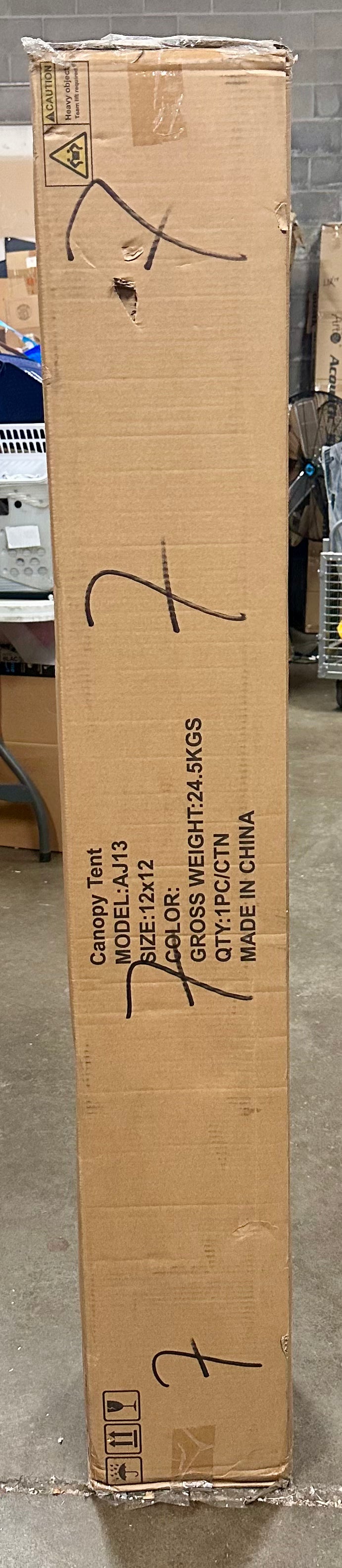 12’x12’ Pop Up Canopy, Easy and Portable Outdoor Canopy, Instant Tent, with Wheeled Carry Bag & 4 Sandbags for Home, Party & Outdoor Activities, Blue (CP12)