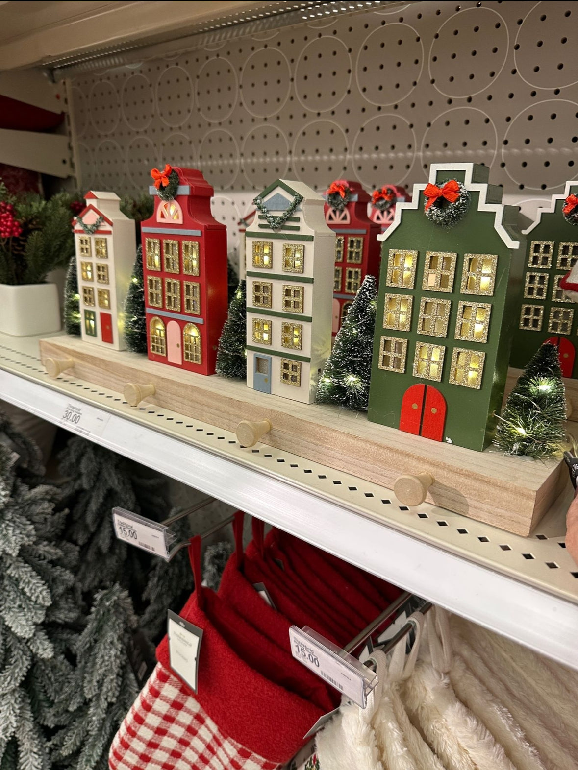 Lit Village Stocking Holder
