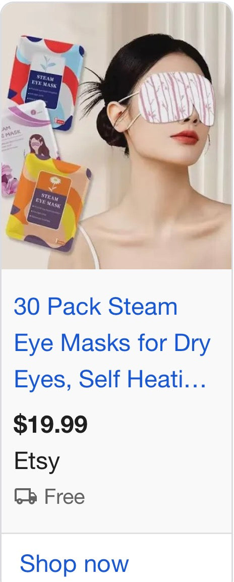 30 Pcs Steam Eye Mask for Puffy Eyes & Dark Circles, Self-Heating Sleep Mask for Travel Essentials, Hydrating & Soothing Eye Patches, Self-Care SPA Relaxation Gifts for Women, Men,Stocking Stuffers