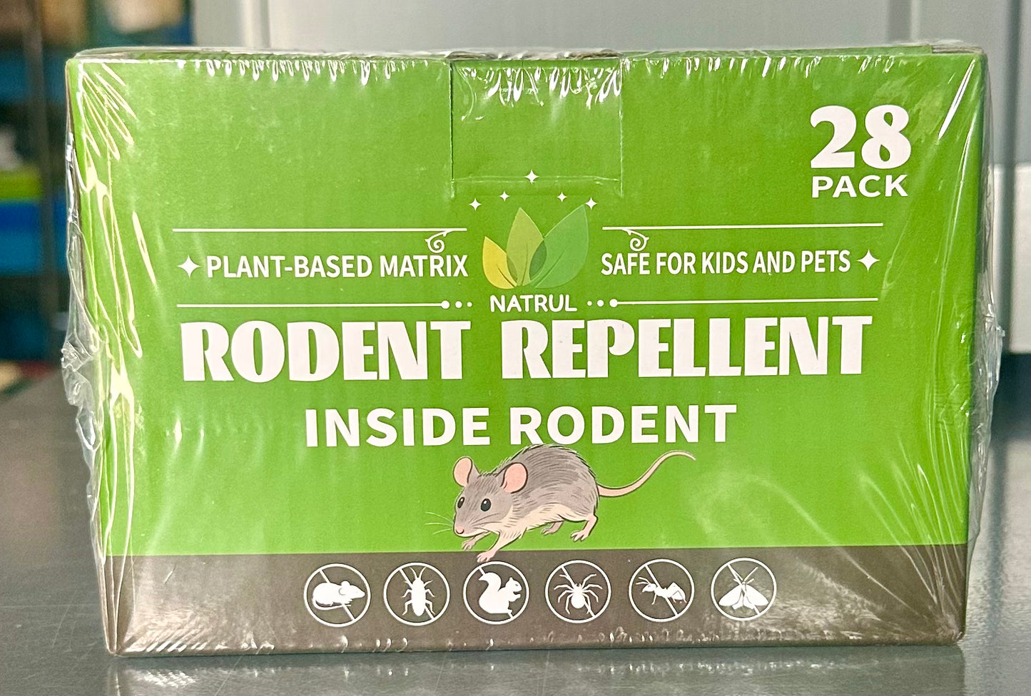 Mouse Repellent Tablets - 28 Pack Powerful Peppermint Oil Rodent Repellent Suitable for Indoor & Outdoor Use, Cars, Home, Kitchen, Basement, Garage, Suitable for Family and Pets
