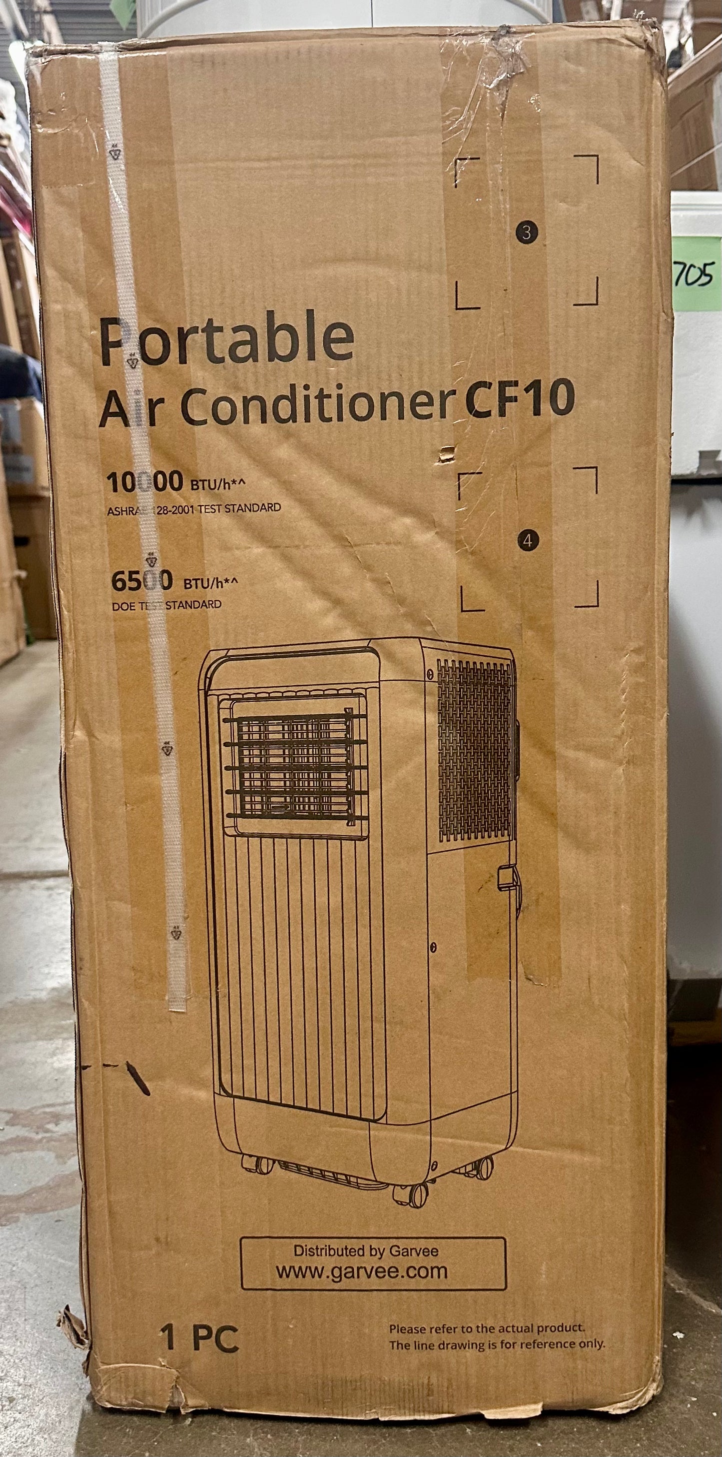 GarveeHome 10000 BTU Portable Air Conditioner, Quiet and Energy Efficient Portable AC Unit with Fan, Dehumidifier, Remote, 24Hour Timer, Cools Spaces up to 450 Sq.Ft for Home, Office, Bedroom (R706)