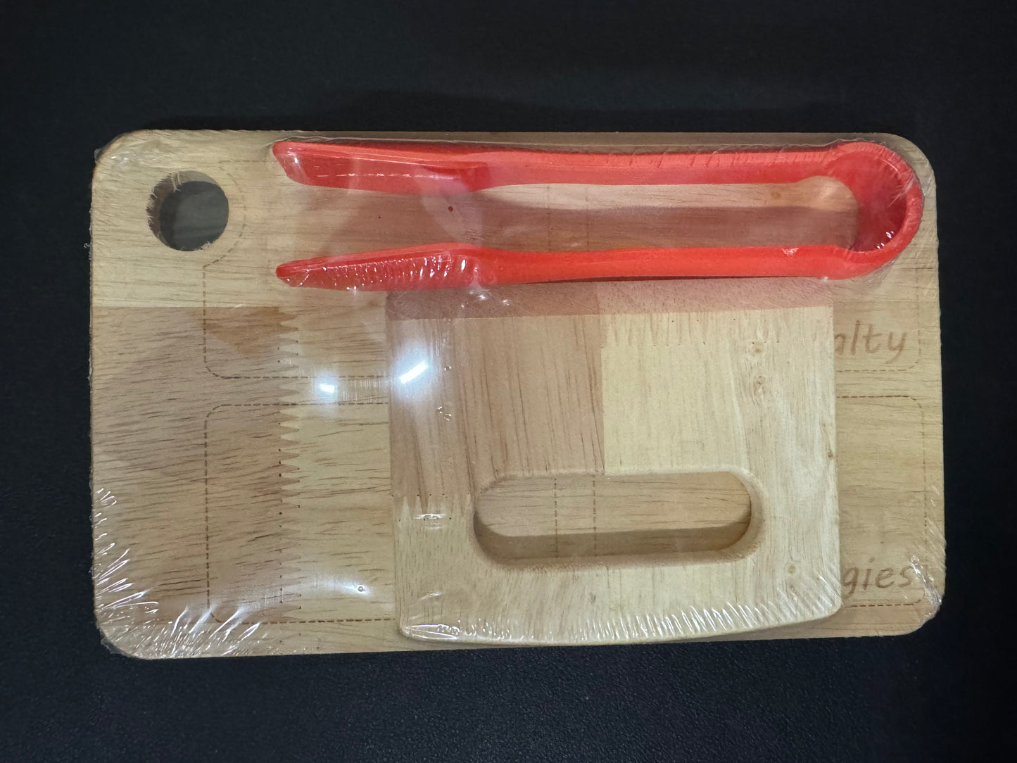 Christmas In the Kitchen 3 Sets for Kids - Charcuterie Board with Cutter and Tongs, Rolling Pin with 3 Christmas Cookie Cutters, Baking Set with Whisk Spatula and Measuring Spoons