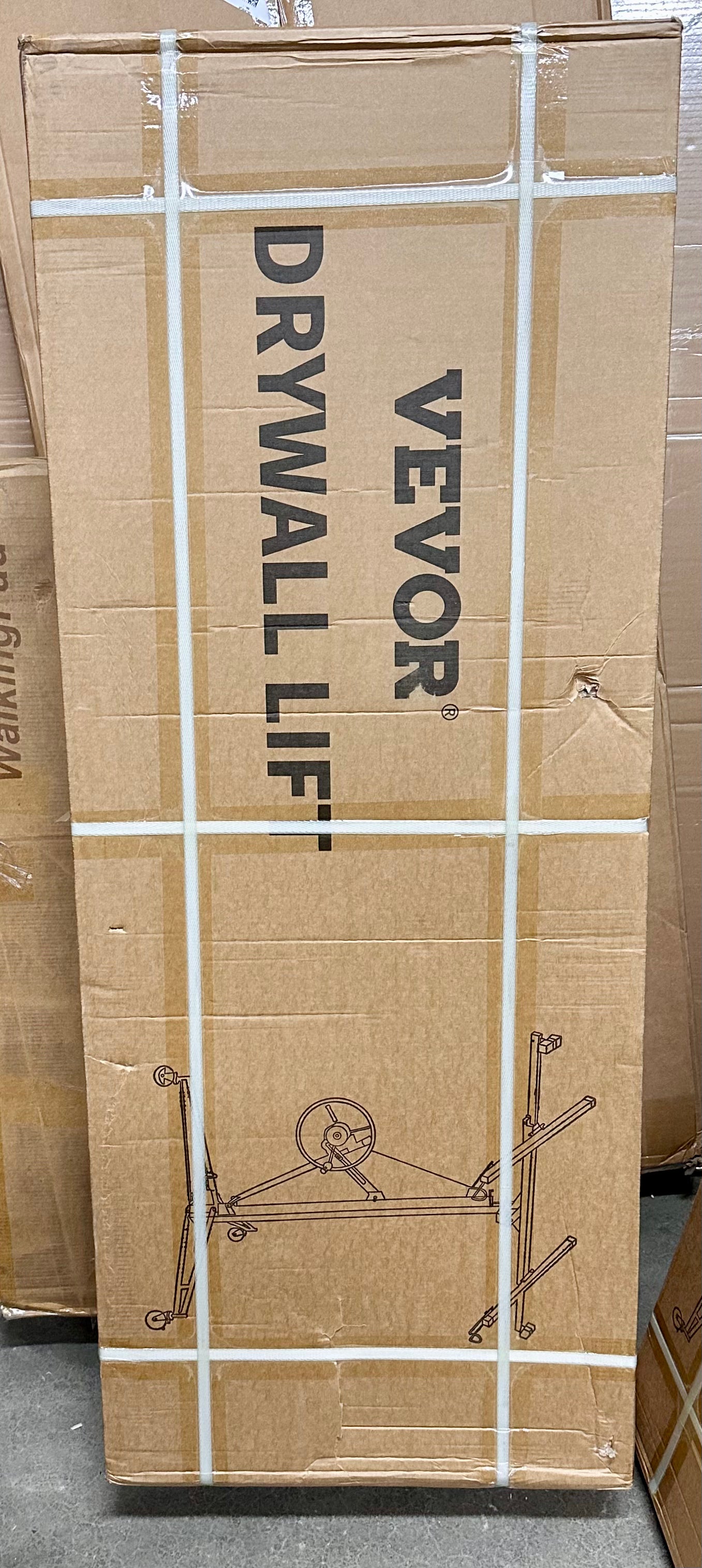 VEVOR 16ft Drywall Lift, Heavy-Duty 150 lbs Sheetrock Hoist with Adjustable Telescoping Arm, Lockable Wheels, Drywall Lifter Panel Jack Hoist Ideal for Ceiling & Wall Installation (Red) (G927)