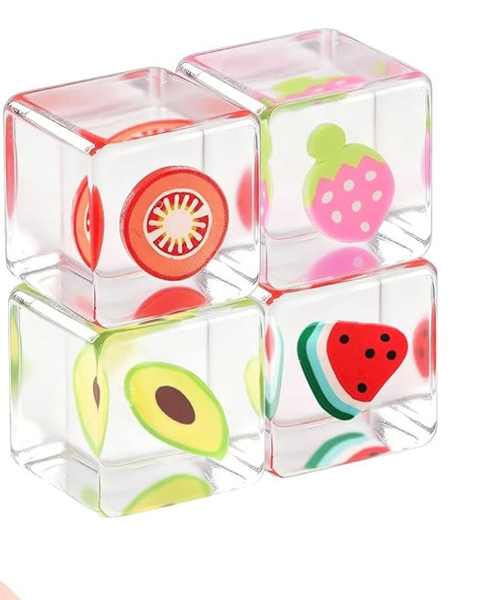 6 pack Mystery Bag Squishies Bulk,Fruit Squishy,Ice Cube Squishy