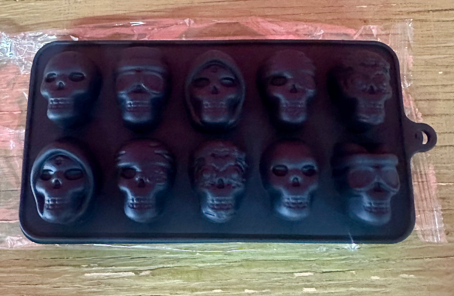 Silicone Skull Mold with 10 Different Shapes, Silicone Skeleton Mold for Halloween Chocolate, Candy, Jello, Ice, Cube, Treats