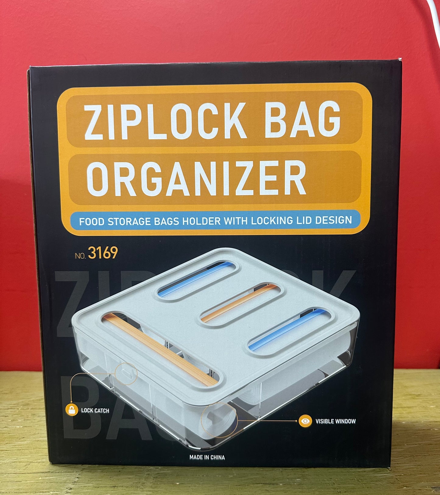 Food Storage Bag Organizer – Expandable Sandwich Bag Dispenser with 4 Compartments, BPA-Free Plastic Kitchen Organizer for Snacks & Meal Prep (Space-Saving Design, Easy Clean)