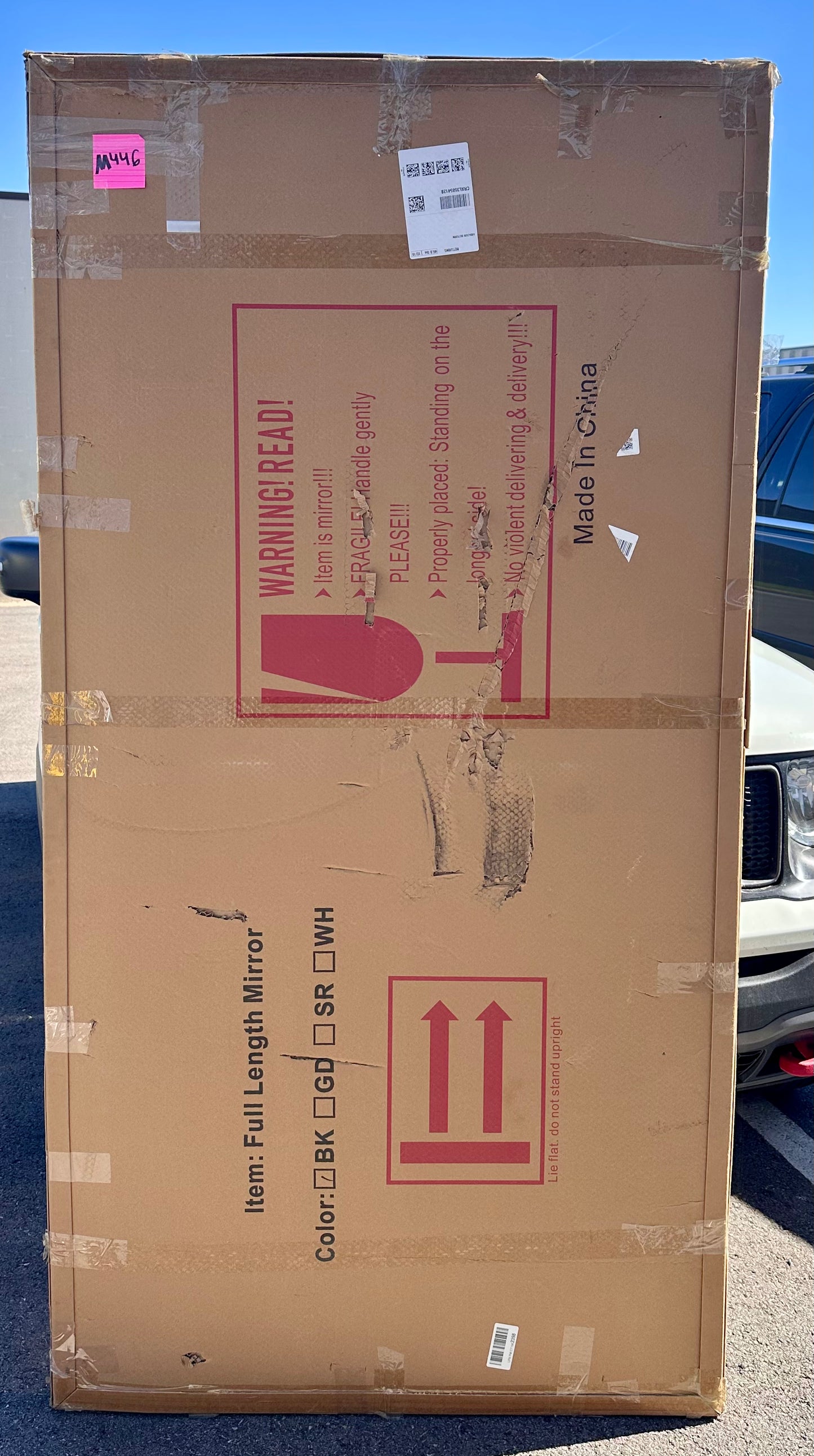 Oversized Full-Body Mirror, 77" x 38" Arched Full-Length Mirror, Black Metal Frame, Floor Mirror for Bedroom, Living/Dressing Room, Gym - Stand/Wall Mounted/Leaning M446)