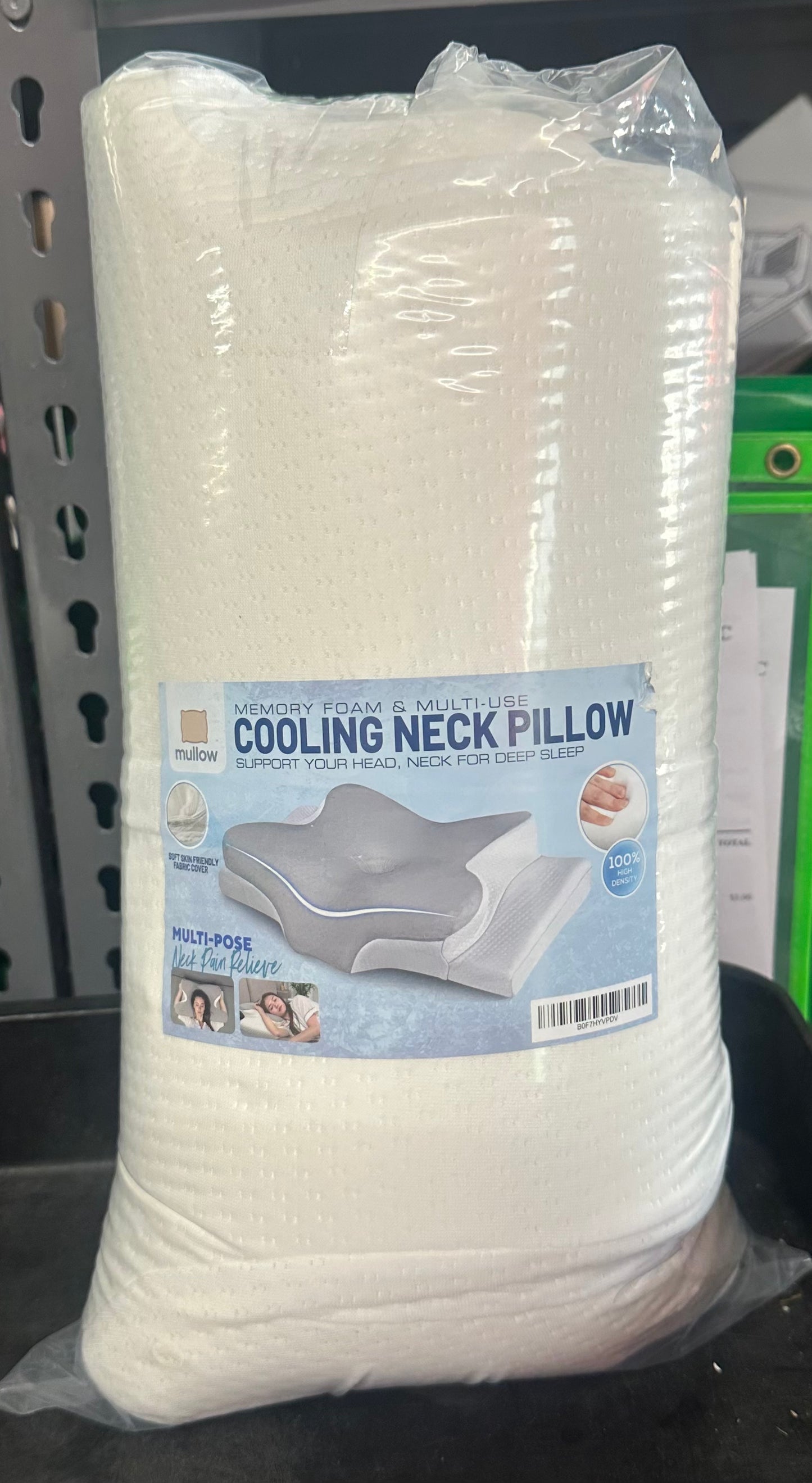 Mullow® Cervical Pillow - Memory Foam Neck & Shoulder Support | Ergonomic Contour for Side, Back, Stomach Sleepers | for Bed, Couch, Home Comfort