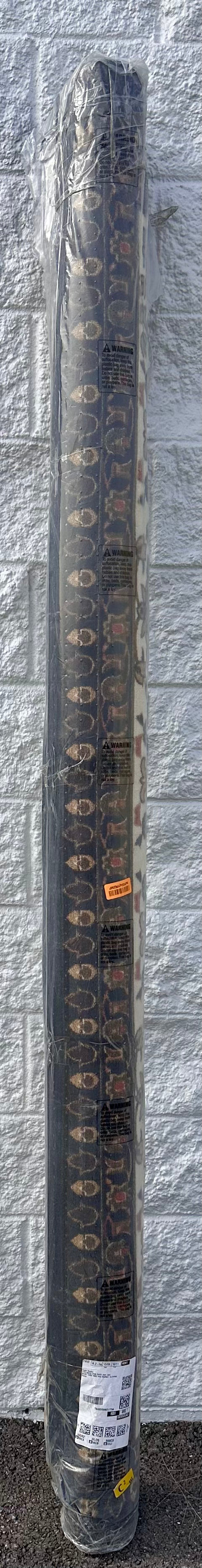 Antep Rugs Alfombras Oriental Traditional Non-Skid (Non-Slip) Low Profile Pile Rubber Backing Indoor Area Rugs (Black , 7'10" x 10') (L1160)