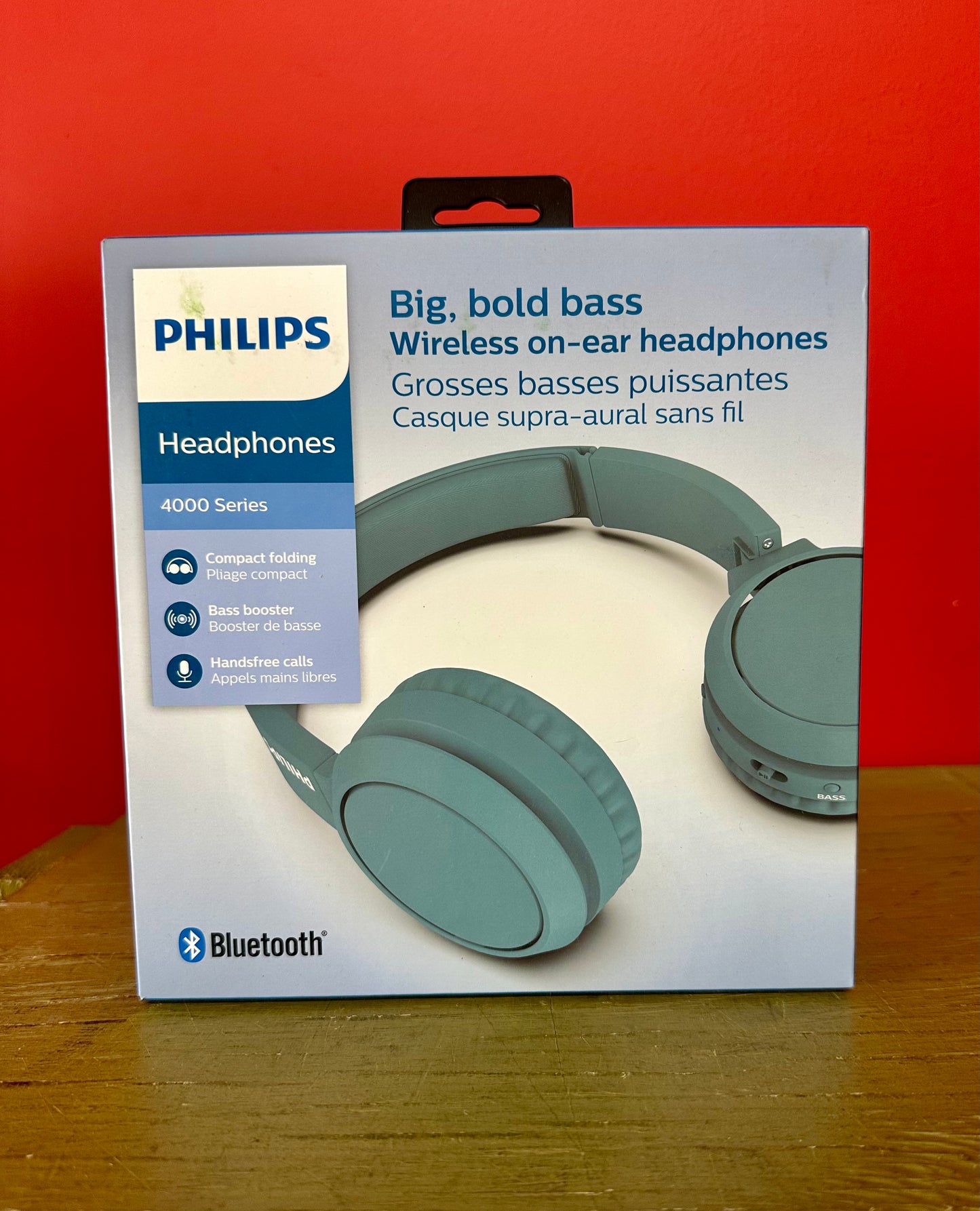 Philips TAH4205 Wireless On-Ear Headphones (Blue)