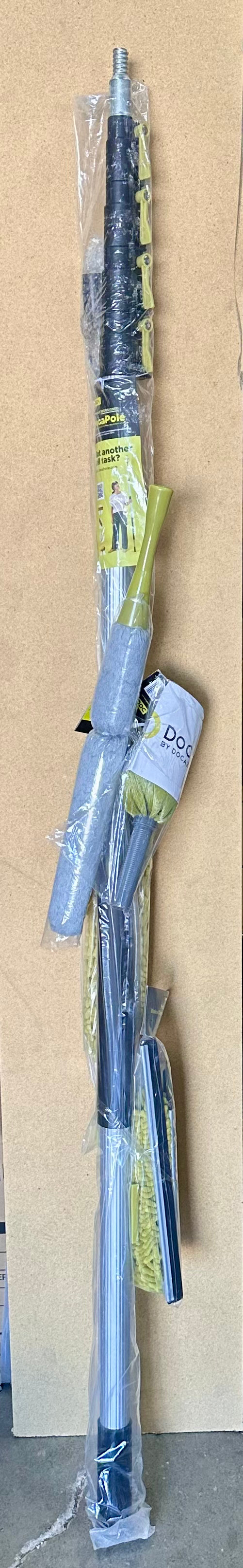 DOCA Telescoping Pole 7-30 Ft - Extension Pole for Cleaning, Feather Duster, Window Washing Kit, Paint Roller, Window Squeegee - High Reach Extendable Kit for Indoor & Outdoor - Cleaning Set (G816)