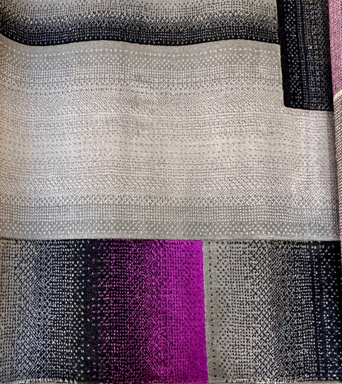 New - Modern Contemporary Area Rug, Purple Grey Black, 6’x9’ (L814)