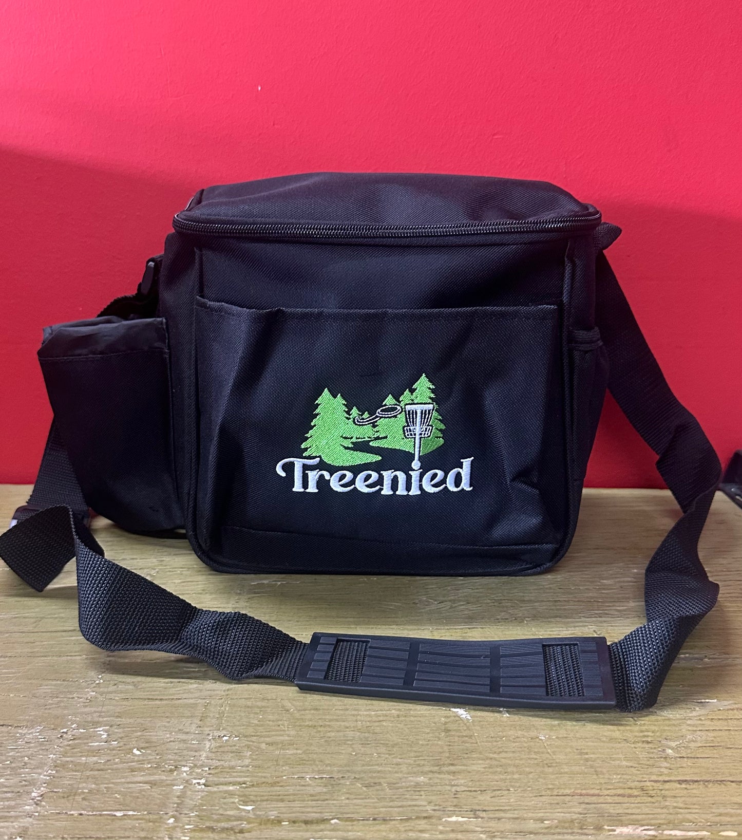 Treenied Flying Disk Golf Bag, Black