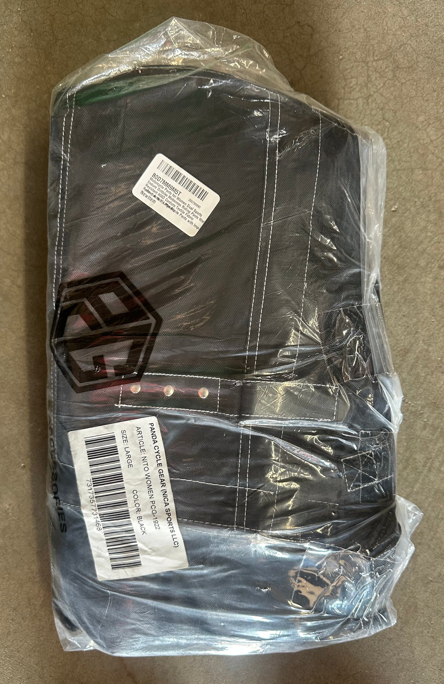 Panda Cycle Gear “Nitro” Women’s Motorcycle Pants  Model: PCG-1922, (Size Large)