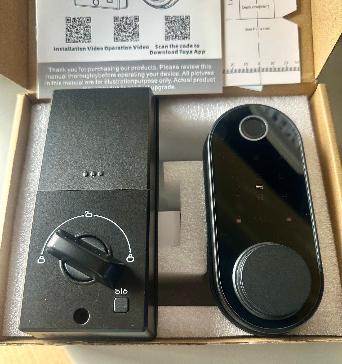 Keyless Entry Door Lock, Smart Lock with App Control, Fingerprint Door Lock, Electronic Keypad Deadbolt, Auto & One Touch Lock | Digital Smart Door Locks | Easy Installation | IP54 Waterproof