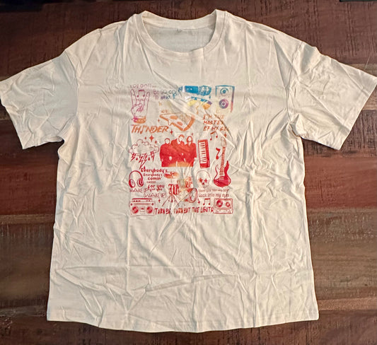 Women's Oversized Short Sleeve Graphic T Shirt, Summer Vacation Top (Size Large)