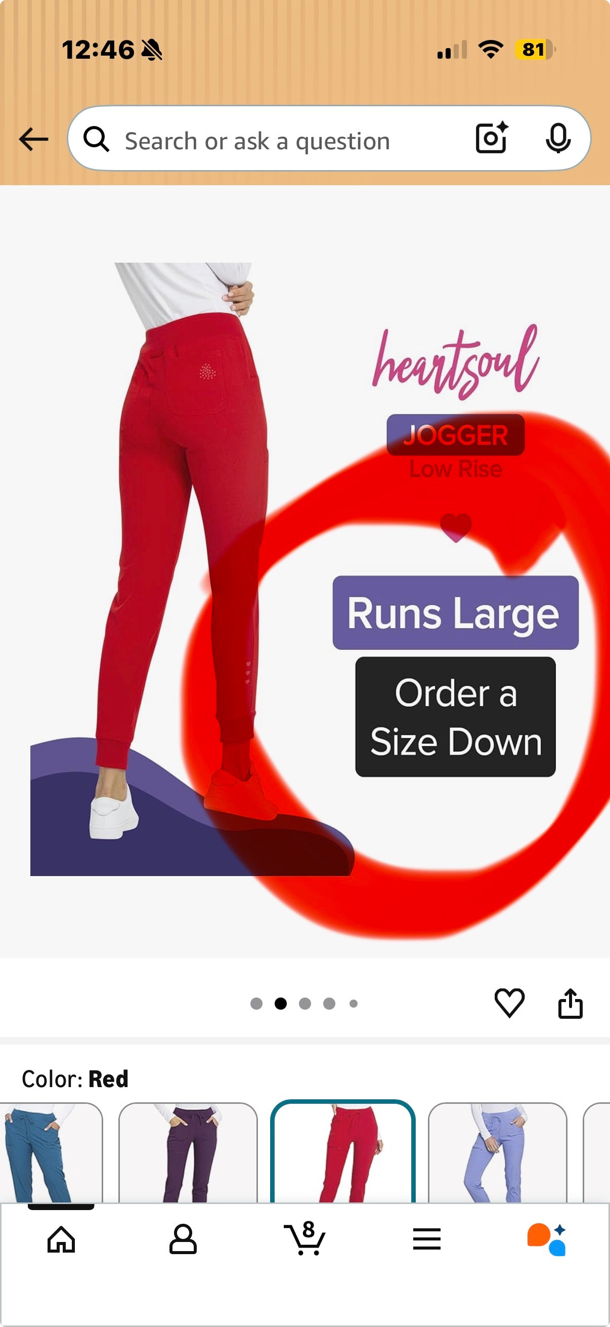 Heartsoul Women's Medical Scrub Jogger Pants Contemporary fit Drawstring waistband Jogger With 5 Pockets - HS030 (size XXS to Medium)