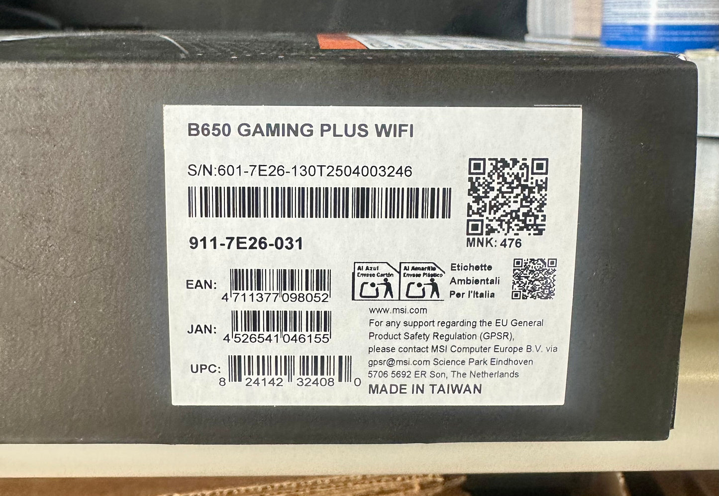 MSI B650 Gaming Plus WiFi Gaming Motherboard (AMD AM5, ATX, DDR5, PCle 4.0, M.2, SATA 6Gb/s, USB 3.2 Gen 2, HDMI/DP, Wi-Fi 6E, Bluetooth 5.3, AMD Ryzen 7000 Series Desktop Processors)