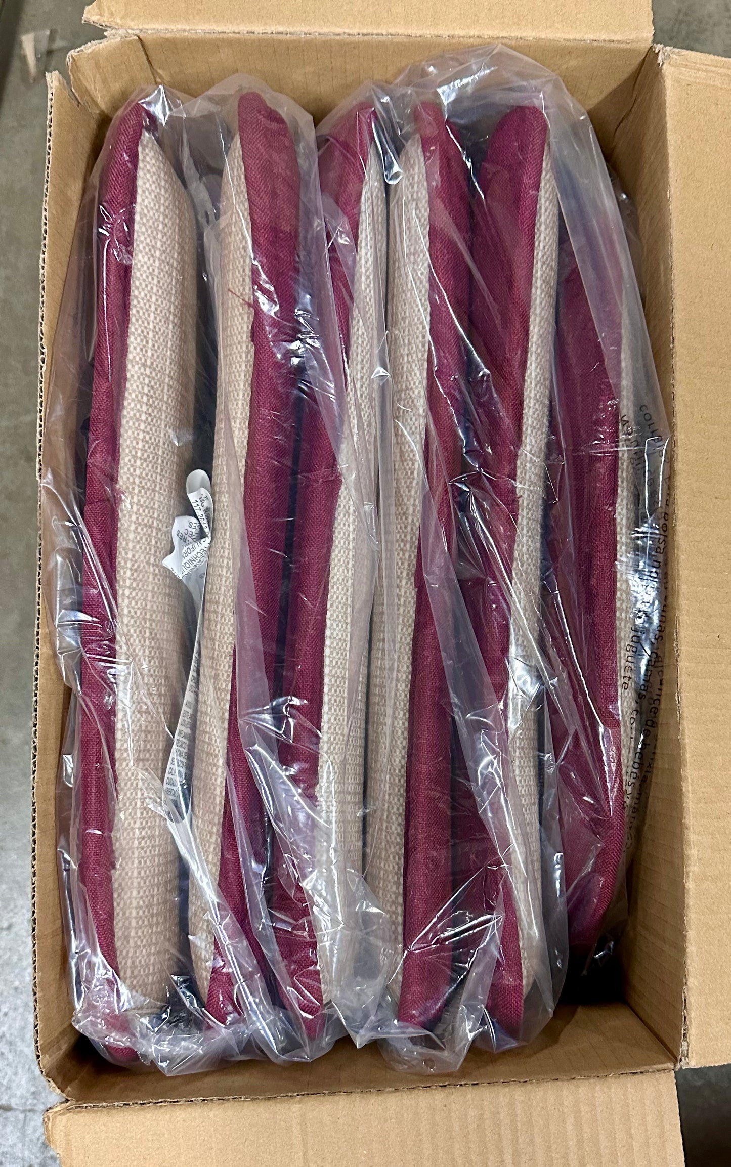 GORILLA GRIP Slip Resistant Tufted Chair Cushions, No Ties Required, Set of 6 Memory Foam Pads for Dining Room Kitchen Table, Office, Rocking Chairs, Plush Seat Cushion Pad, Home Decor, 16x17, Wine (L1090)