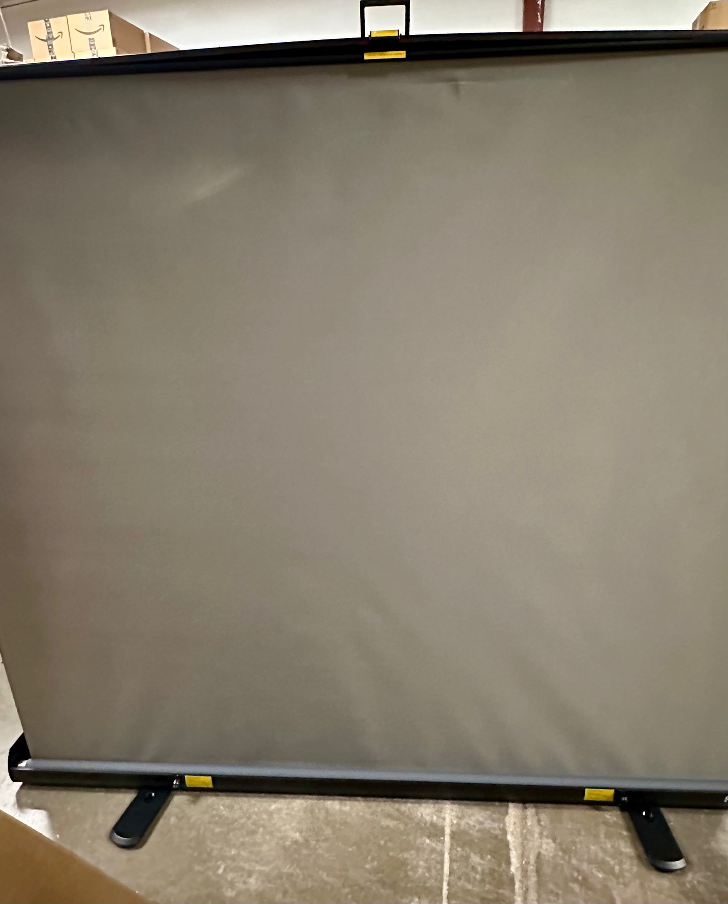 RAUBAY 78.7 x 82.7in Wider Style Large Collapsible Gray Backdrop Screen, Portable Retractable Panel, Photo Gray Background with Stand for Video Conference, Photographic Studio, Streaming (O458)