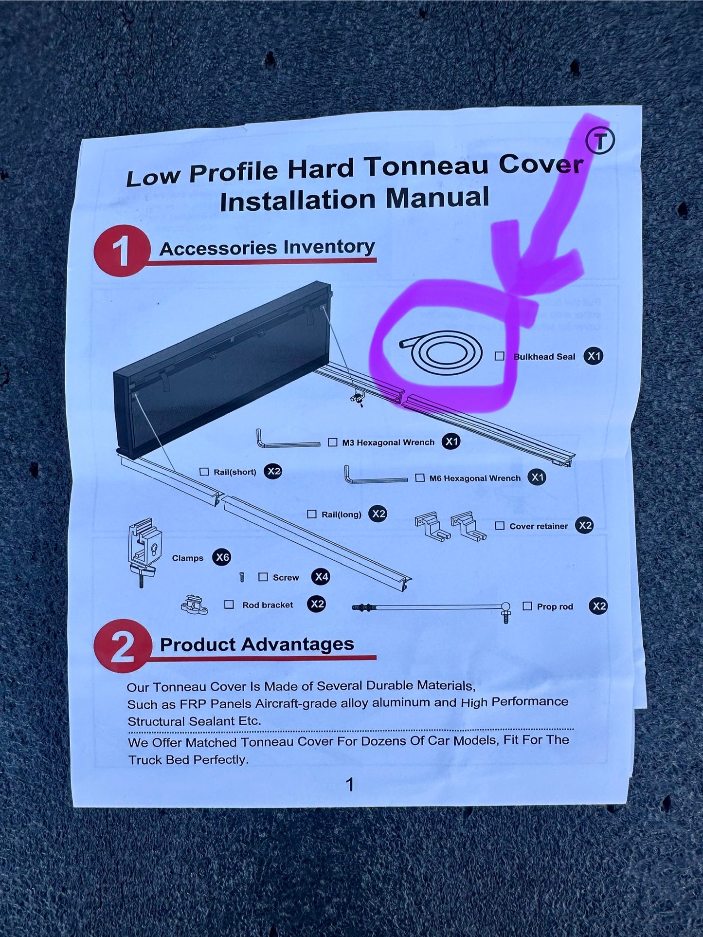 Low-Profile Hard Folding Truck Cover Tonneau Cover Fits 2015-2025 F-150 6.5FT Bed (78.9"), Low-Profile Hard Tri Fold (G864)