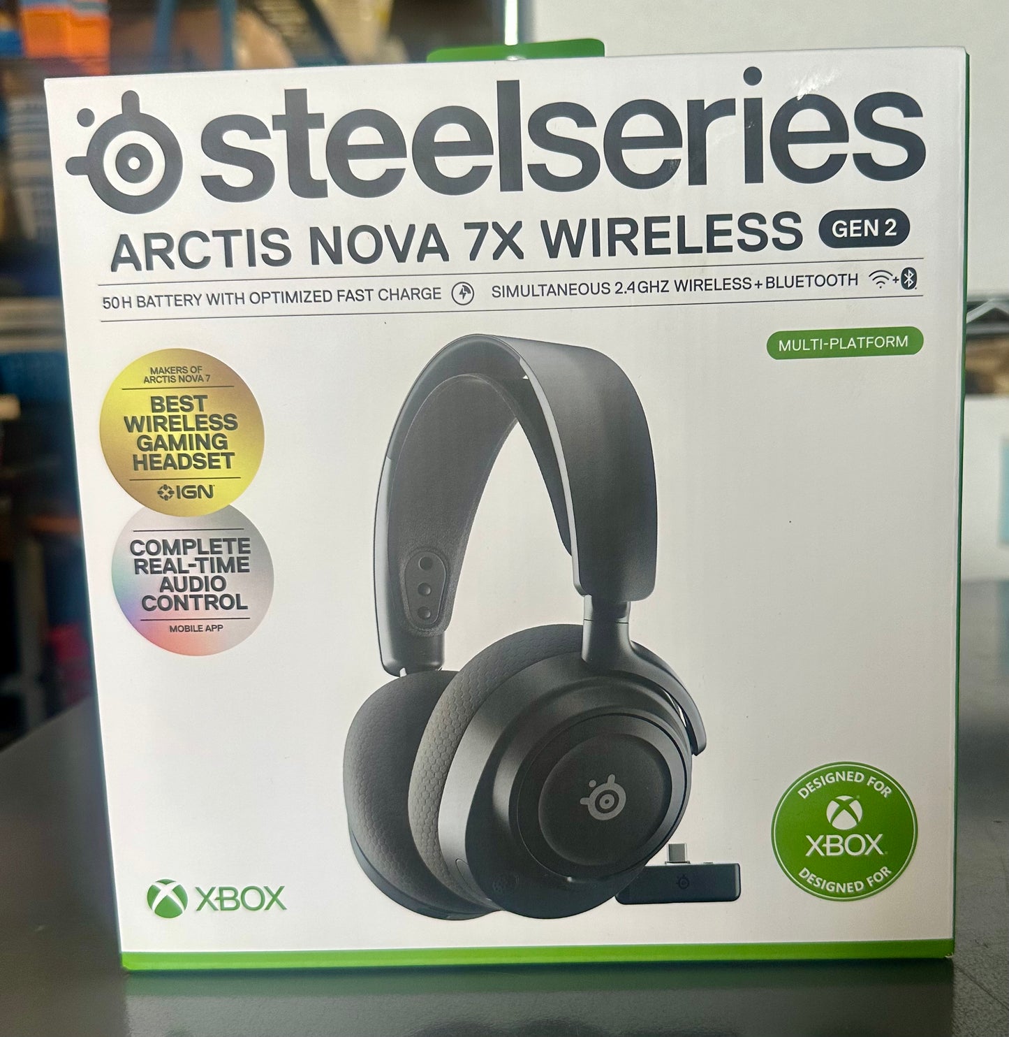 SteelSeries Arctis Nova 7X Wireless Gen 2 Gaming Headset - Real-Time App Control, 50+ HR Play, Neodymium Drivers, Mix 2.4GHz/Bluetooth