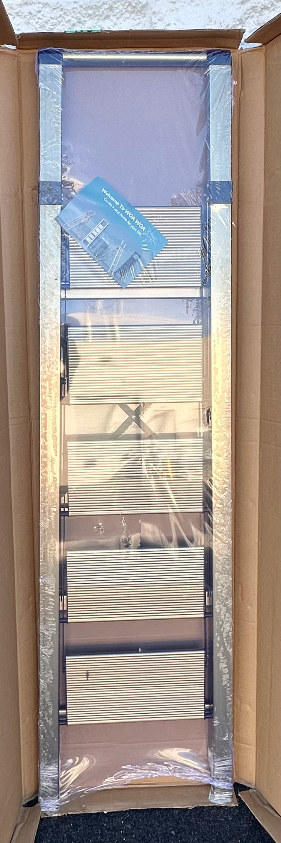 WOA WOA 5 Step Ladder, Anti-Slip Pedals, Aluminum Step Stool, Foldable, Lightweight, Easy to Store, 10ft Reach, 300lbs Capacity- Gold (G874)