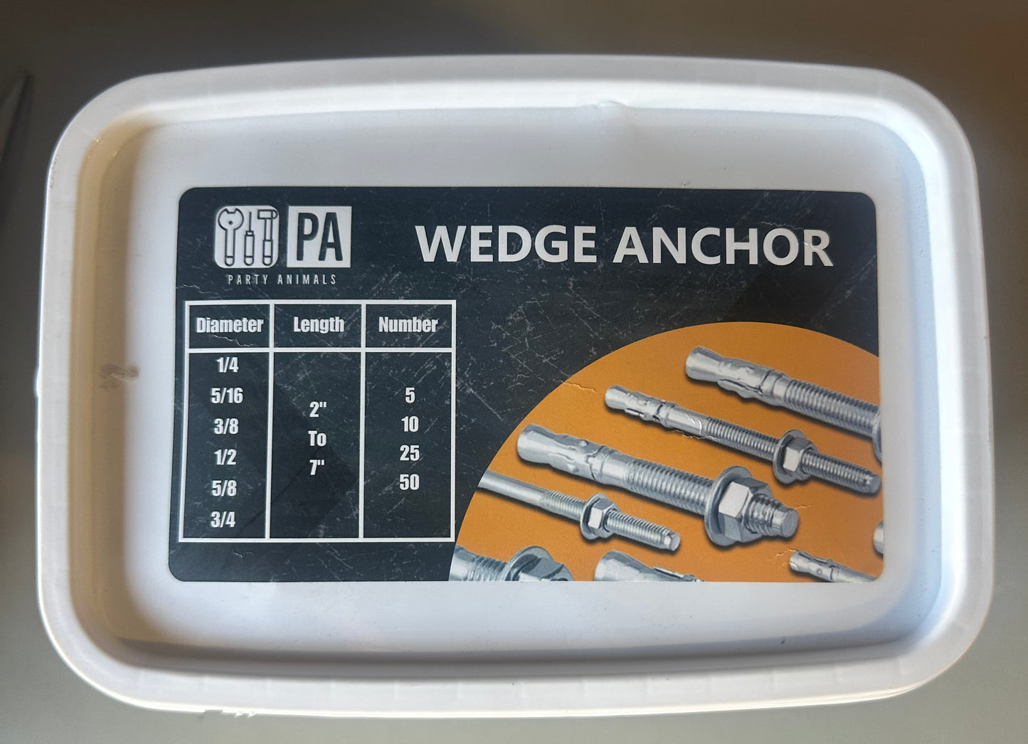 3/4 x 5-1/2 Inch Wedge Anchor, 25 PCs Zinc-Plated Industrial Anchor Bolts for Cement, Concrete
