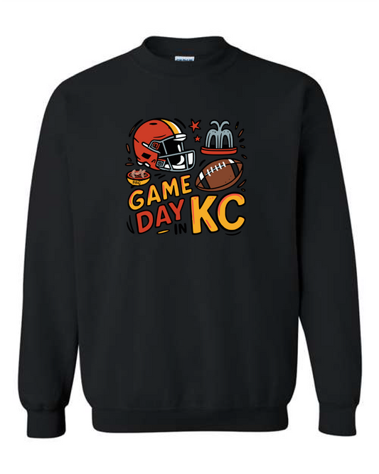 Game Day In KC (Crewneck & Hooded Sweatshirts Available, Youth & Adult Sizes)