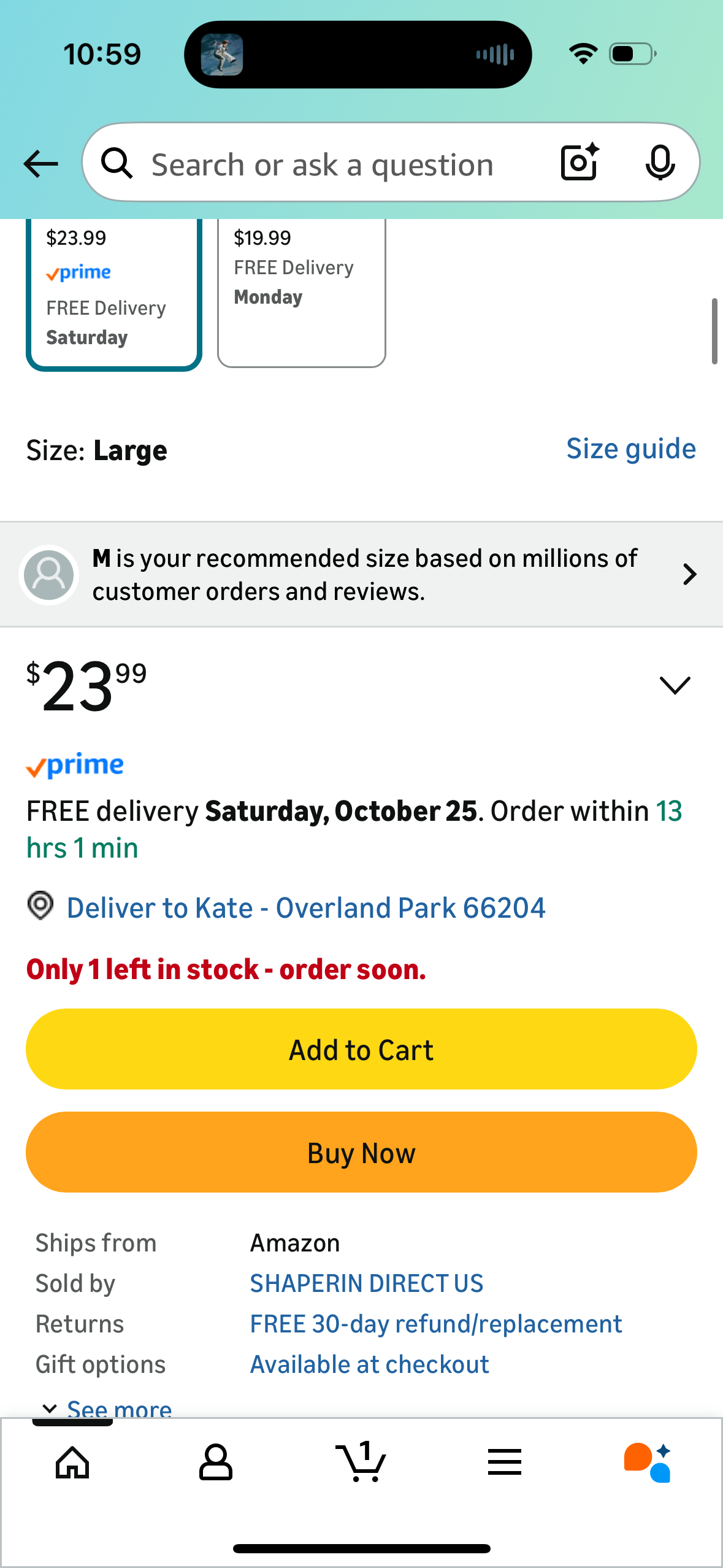 Square Neck Bodysuit, Red (Size Large)