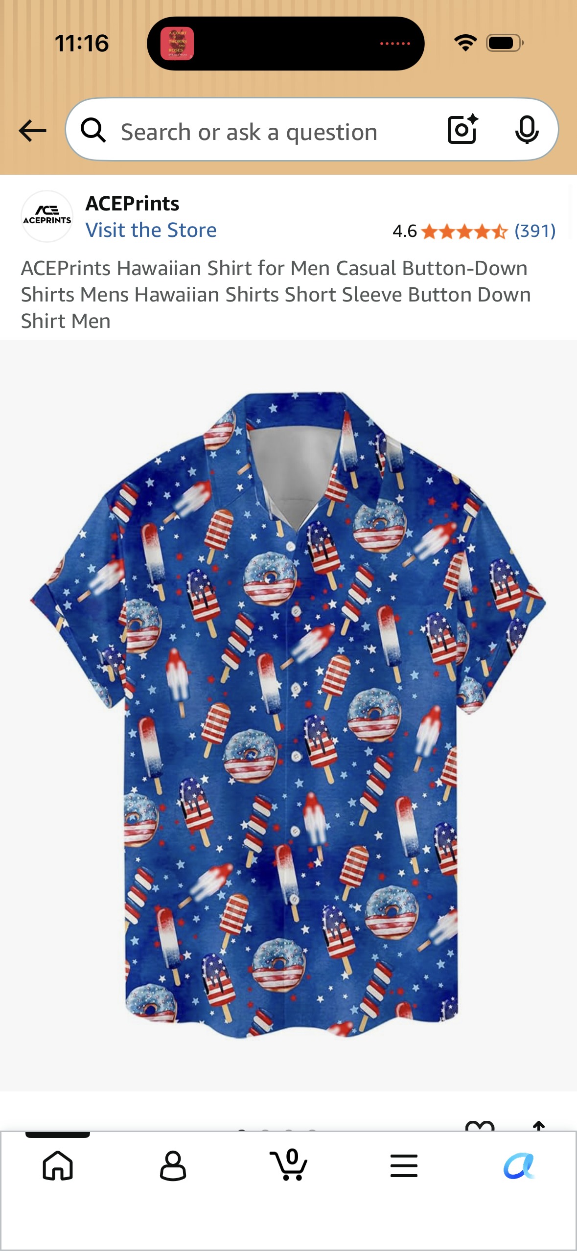 ACEPrints Hawaiian Shirt for Men Casual Button-Down Shirts Mens Hawaiian Shirts Short Sleeve Button Down Shirt Men (Size X-Large)