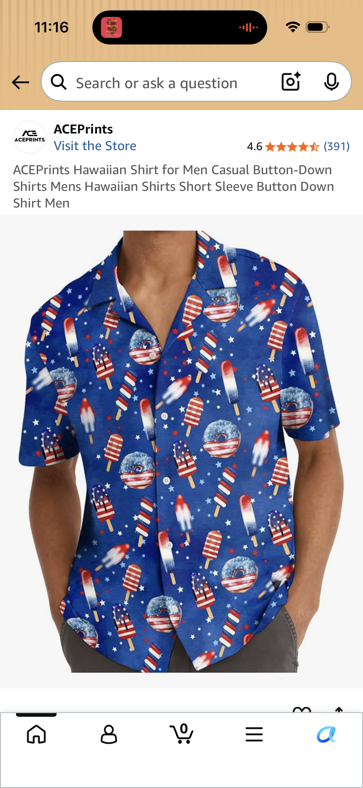 ACEPrints Hawaiian Shirt for Men Casual Button-Down Shirts Mens Hawaiian Shirts Short Sleeve Button Down Shirt Men (Size X-Large)