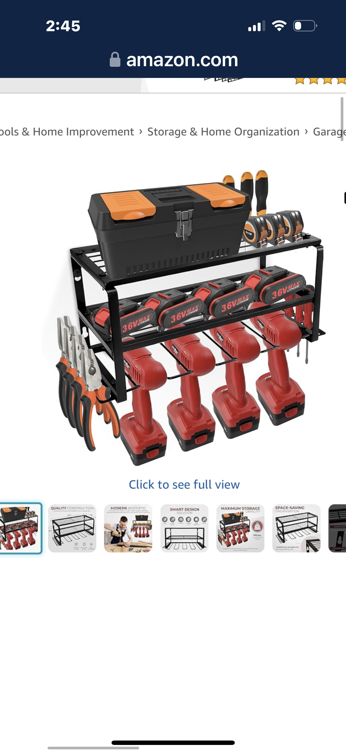 Chic Zest Heavy-Duty Power Tool Organizer, Heavy Duty Iron, 3 Layers Storage Rack with 4 Drill Holders, Floating Tool Shelf Wall Mounted, 180Lbs Load Capacity, Matte Black Power Tool Organizer