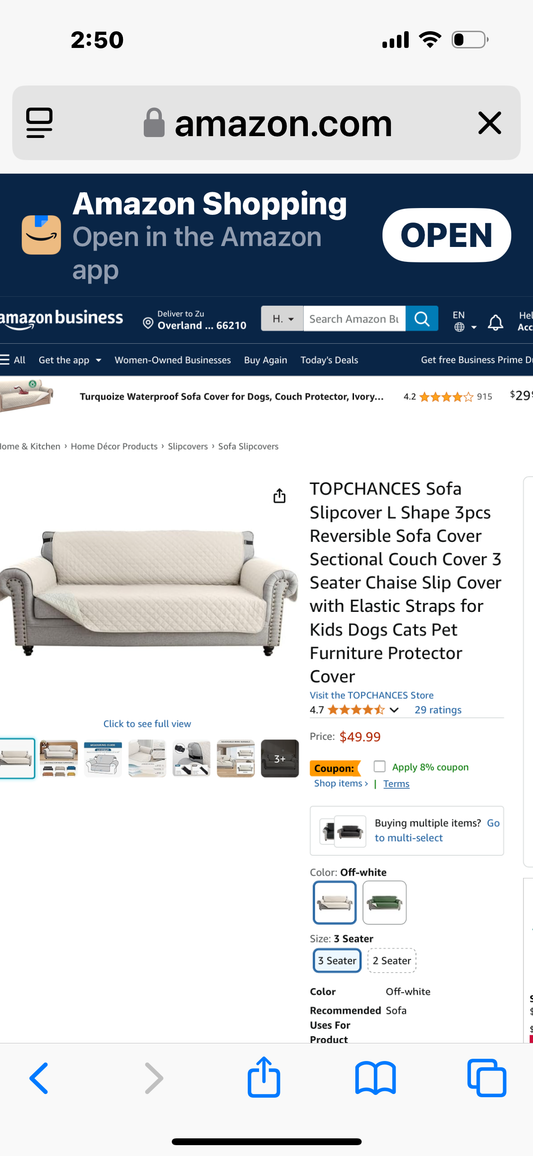 TOPCHANCES Sofa Slipcover L Shape 3pcs Reversible Sofa Cover Sectional Couch Cover 3 Seater Chaise Slip Cover with Elastic Straps for Kids Dogs Cats Pet Furniture Protector Cover