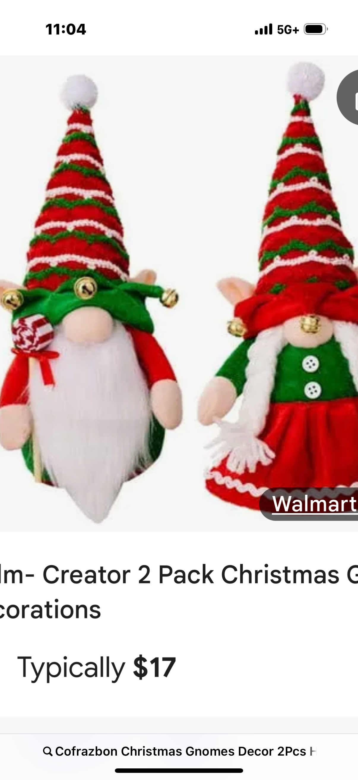Cofrazbon Christmas Gnomes Decor 2Pcs Handmade Swedish Tomte Elf Doll with Dangling Legs Santa Plush Gnome Christmas Decoration for Home Holiday Party Gifts