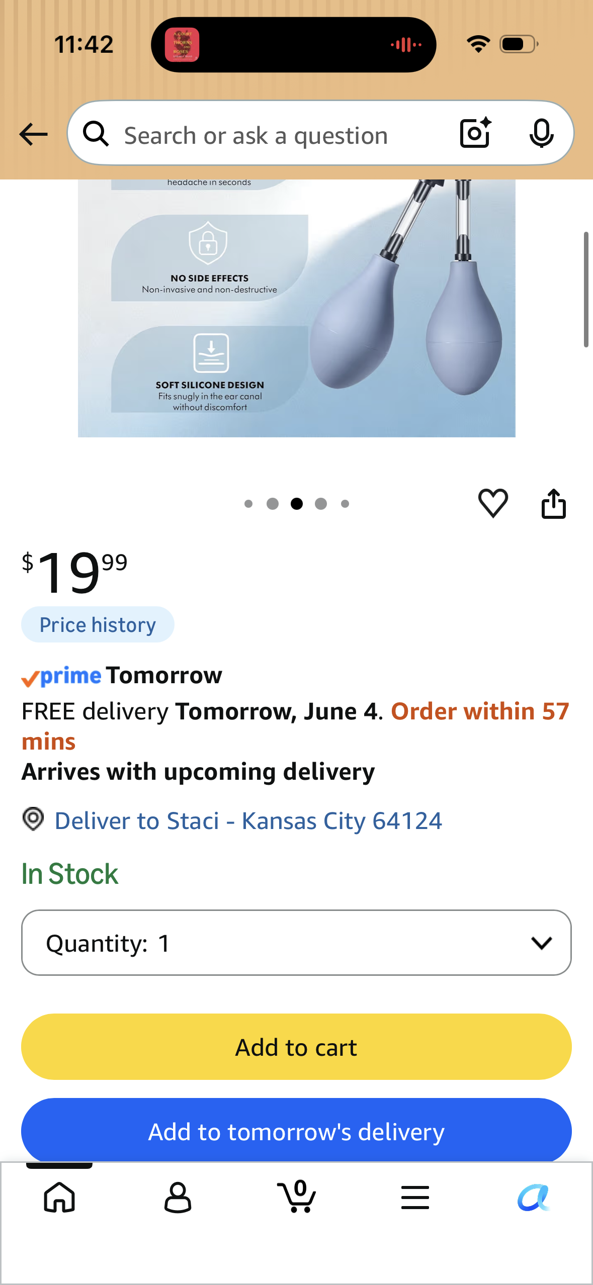 Ear Pressure Relief Device, Ear Pressure Tool,Migraine and Headache Relief Products, Airplane Ear Pressure Relief Through Inner Ear Pressure Balance, Reduces Tension and Alleviates Earache