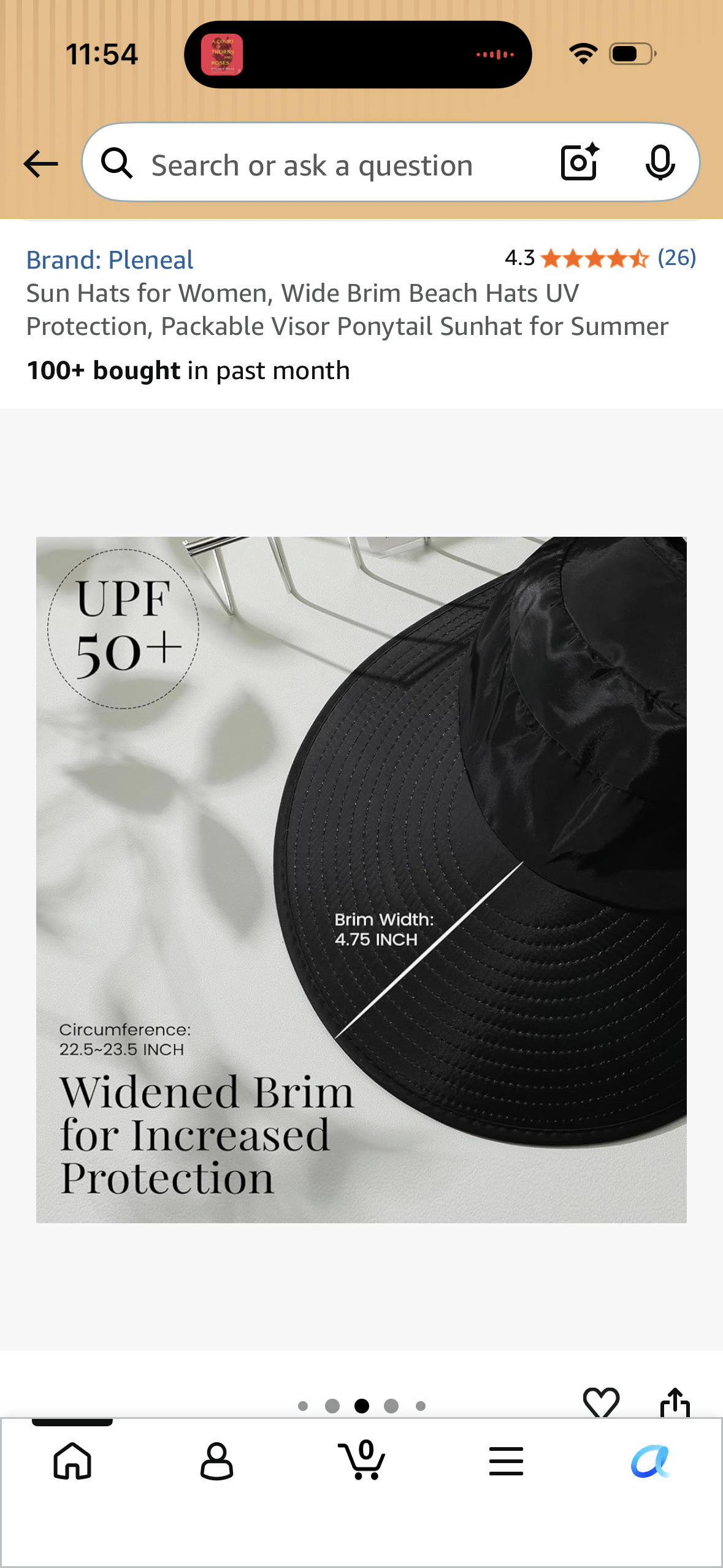 Sun Hats for Women, Wide Brim Beach Hats UV Protection, Packable Visor Ponytail Sunhat for Summer