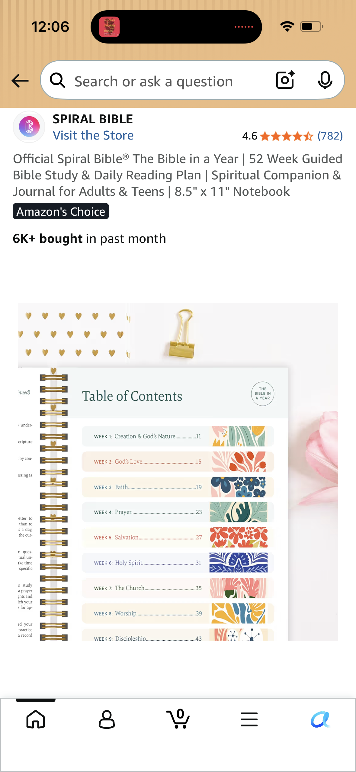 Official Spiral Bible® The Bible in a Year | 52 Week Guided Bible Study & Daily Reading Plan | Spiritual Companion & Journal for Adults & Teens | 8.5" x 11" Notebook