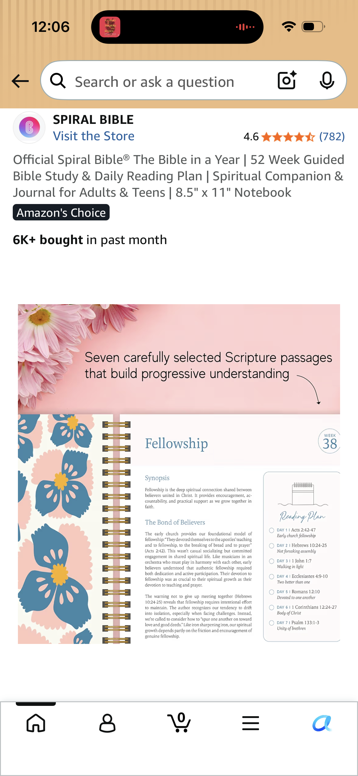 Official Spiral Bible® The Bible in a Year | 52 Week Guided Bible Study & Daily Reading Plan | Spiritual Companion & Journal for Adults & Teens | 8.5" x 11" Notebook