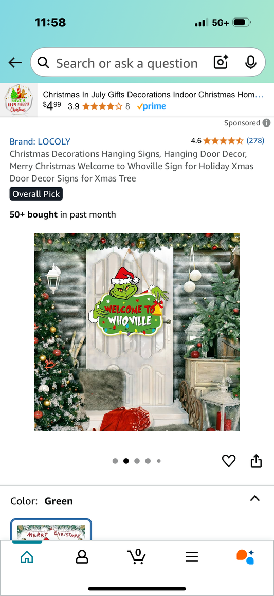 Christmas Decorations Hanging Signs, Hanging Door Decor, Merry Christmas Welcome to Whoville Sign for Holiday Xmas Door Decor Signs for Xmas Tree